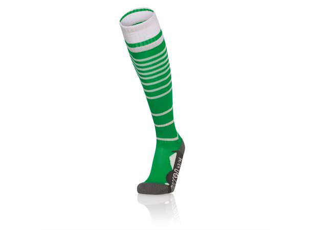Target Socks GRN/WHT S Stripete høye fotballsokker - Unisex 