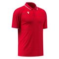 Aulos Polo RED/WHT S Teknisk poloskjorte - Unisex